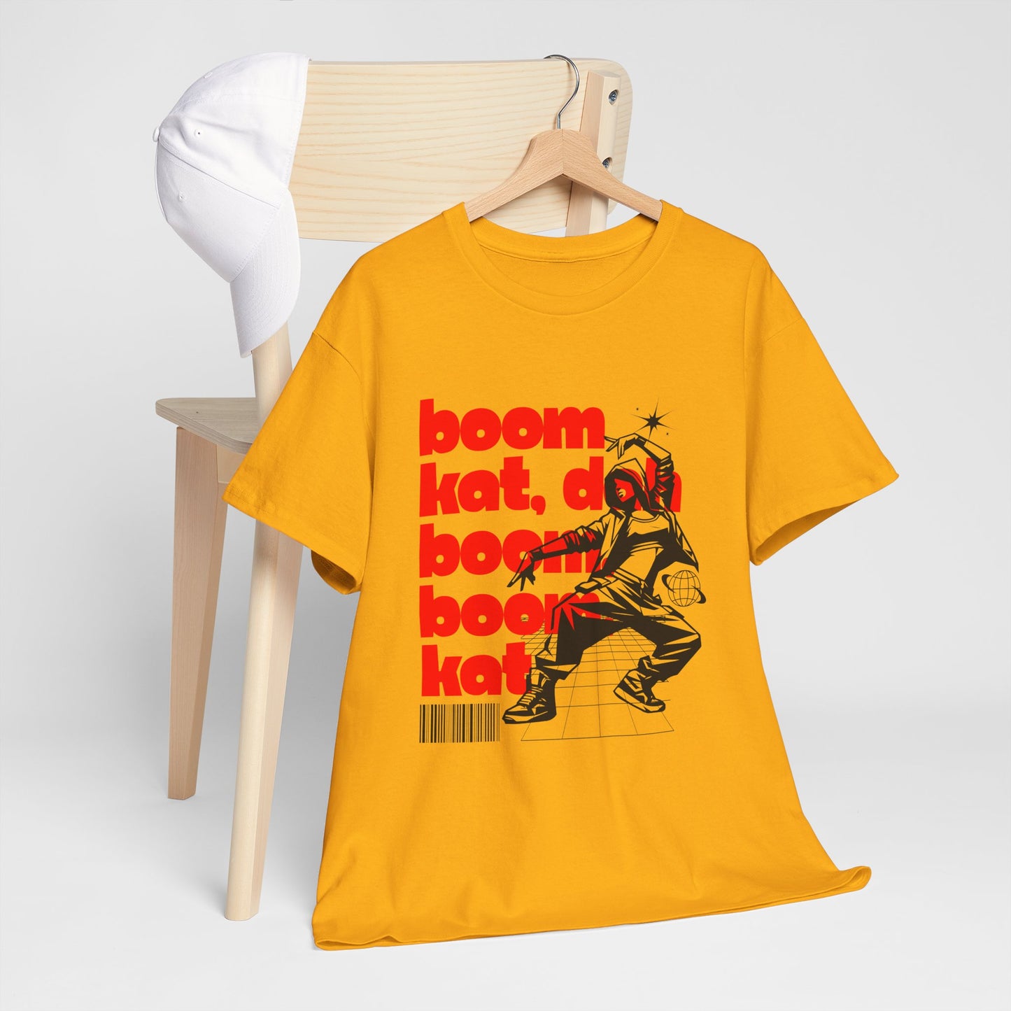 "Boom Kat, Dah, Boom, Boom, Kat" Streetwear Dance Graphic – Unisex Heavy Cotton Tee