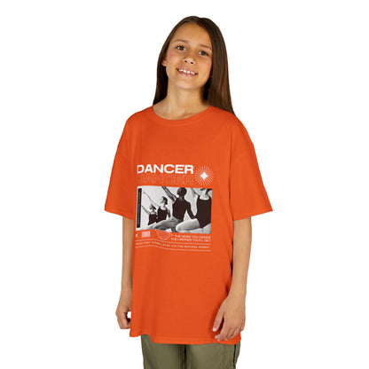 “Dancer” Youth Short Sleeve Tee – Young Ballet Dancers at the Barre Streetwear-Inspired Dance Shirt for Kids