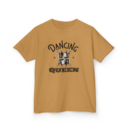 “Dancing Queen" Kids Heavy Cotton™ Tee with Crown Graphic – Dance-Inspired Graphic Tee for Adults & Kids