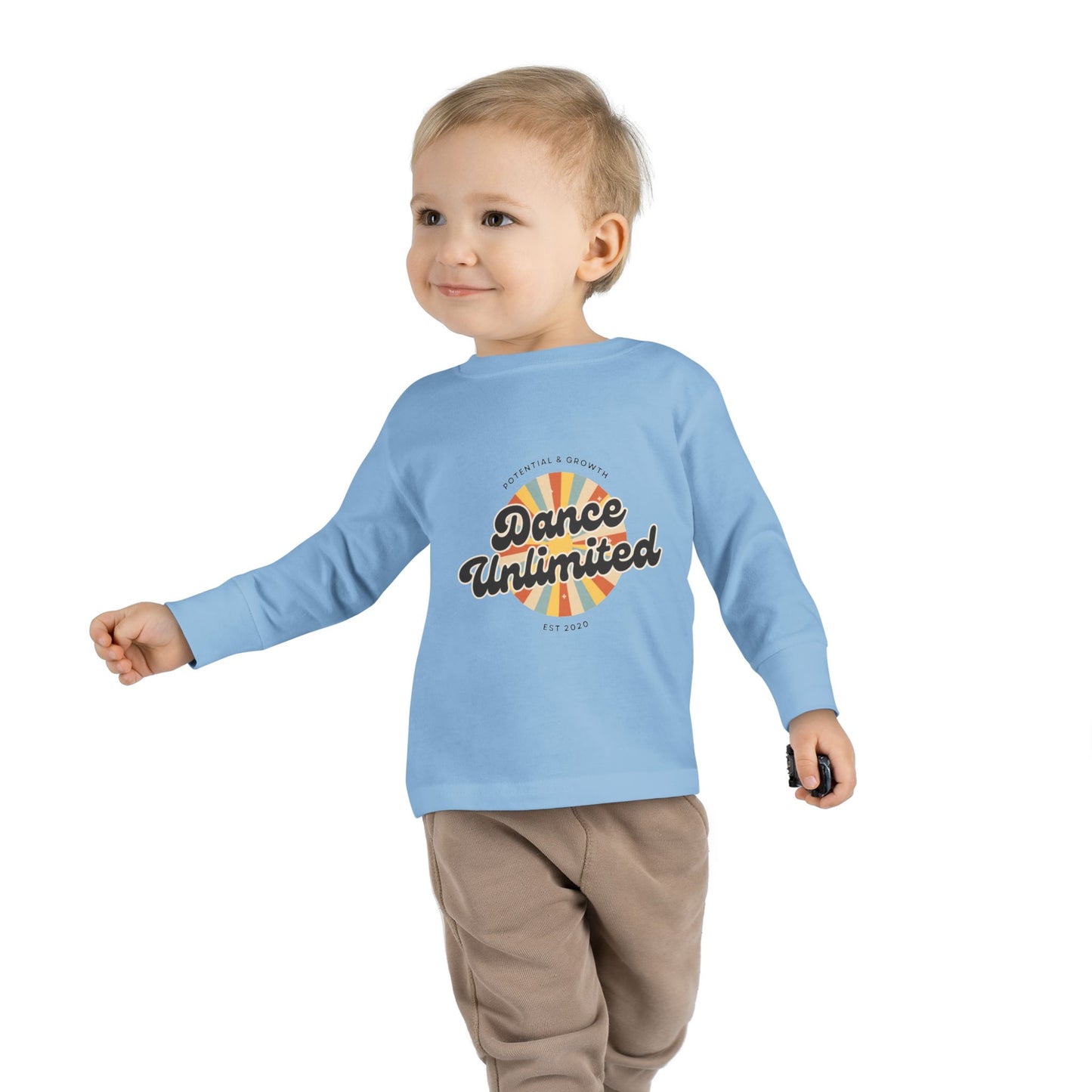 "Dance Unlimited – Potential & Growth" Toddler Dance T-Shirt – Retro Long Sleeve Tee for Kids