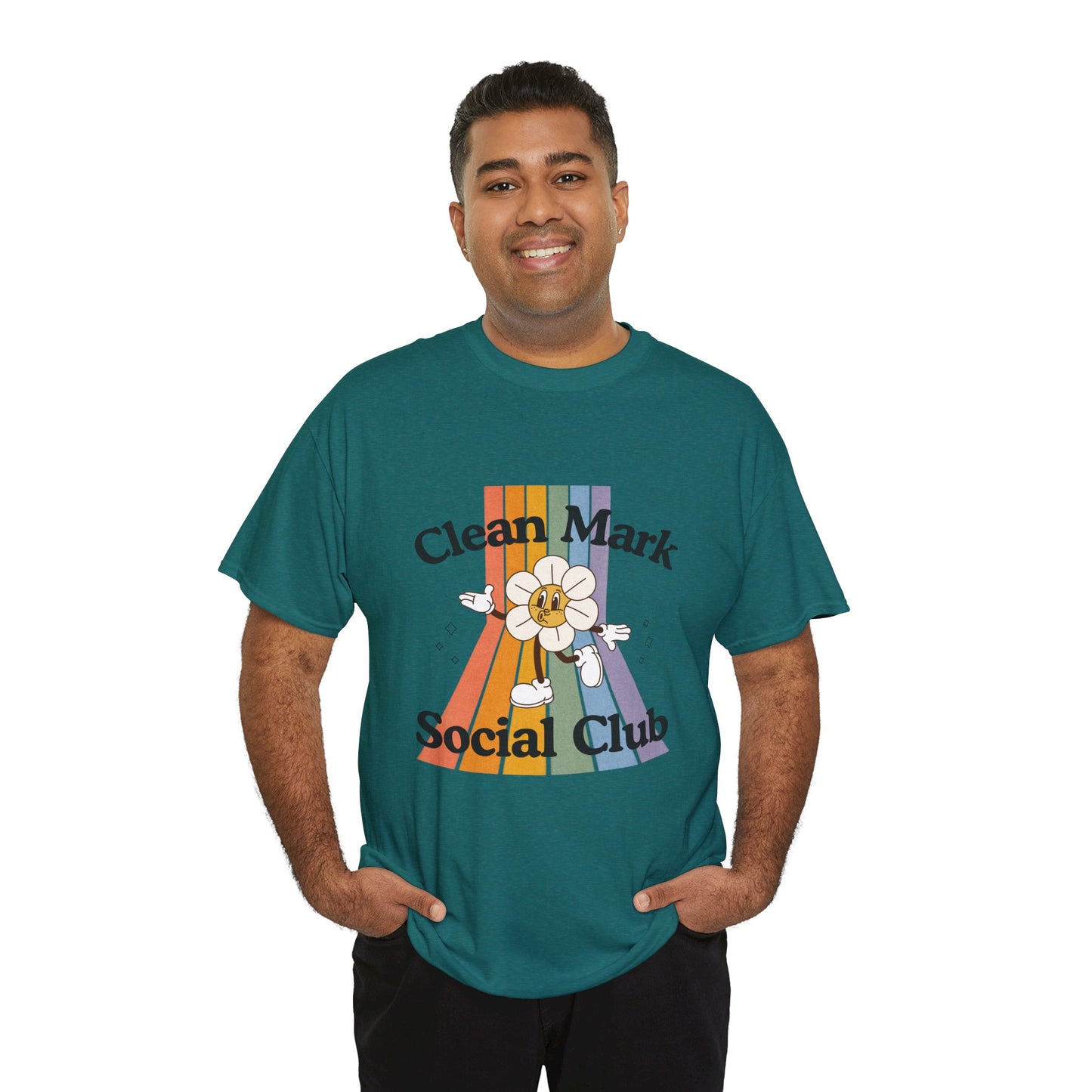 “Clean Mark Social Club” Unisex Heavy Cotton T-Shirt – Streetwear-Inspired Dance Graphic Tee for Adults & Kids