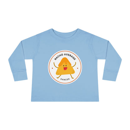 "Nacho Average Dancer" Toddler Dance T-Shirt – Cute Nacho Graphic Long Sleeve Tee for Kids