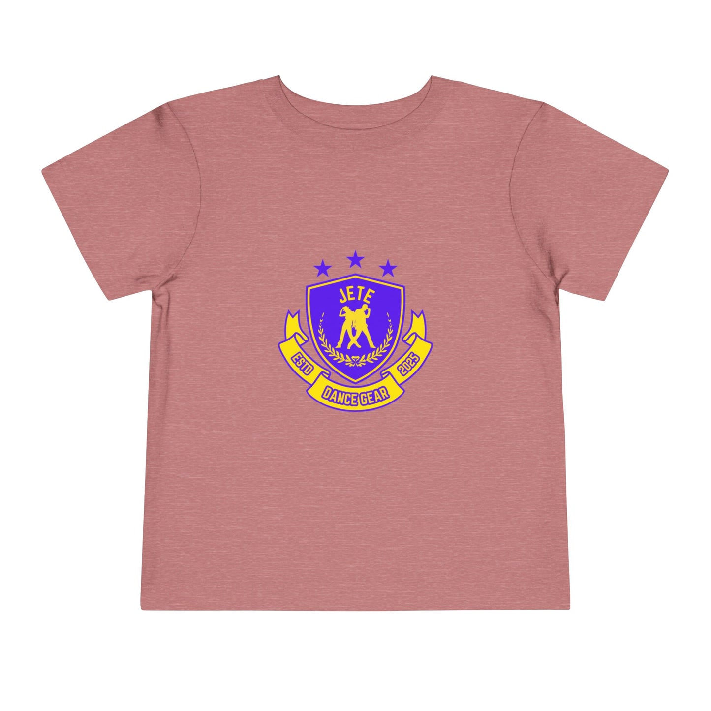 "Jeté Dance Gear" Toddler Dance T-Shirt – Collegiate-Inspired Dancer Graphic Short Sleeve Tee for Kids