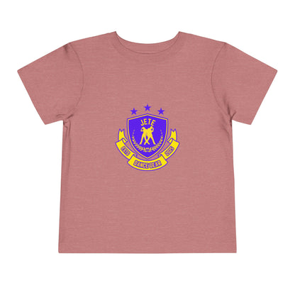 "Jeté Dance Gear" Toddler Dance T-Shirt – Collegiate-Inspired Dancer Graphic Short Sleeve Tee for Kids