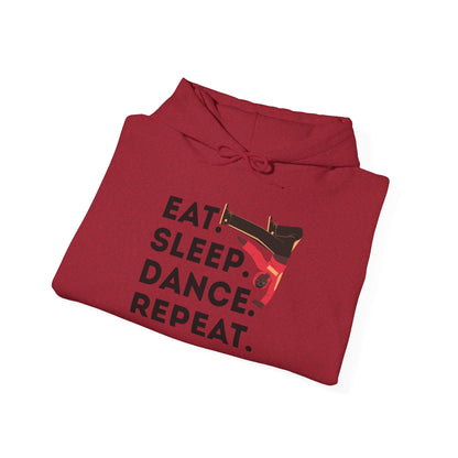 "Eat Sleep Dance Repeat" Unisex Dance Hoodie – Bold B-Boy Streetwear Sweatshirt