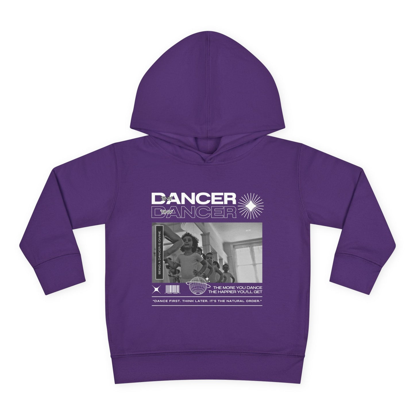 “Tiny Dancer” Toddler Pullover Hoodie – Streetwear-Inspired Ballet Class Graphic Sweatshirt for Kids