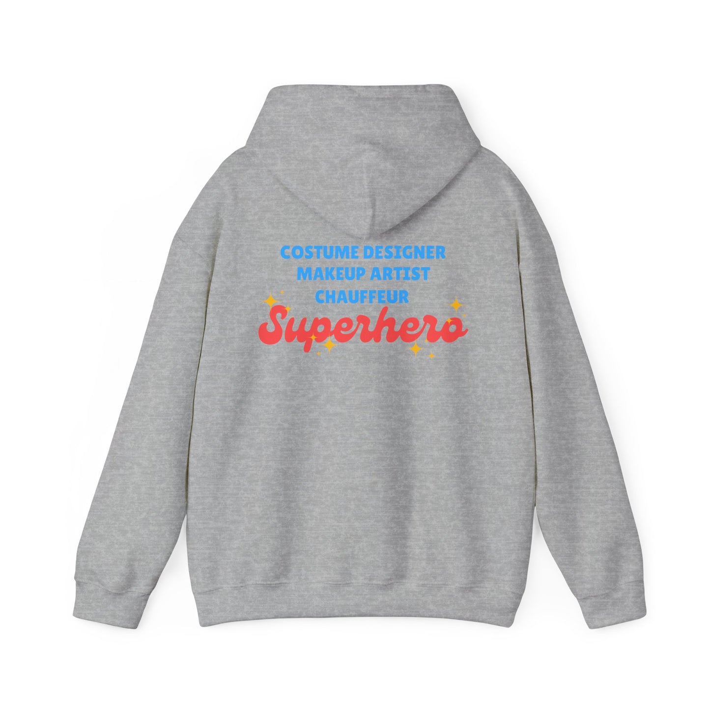 "Dance Mom" Superhero Hoodie – Floral Front Graphic & Fun Back Design | Unisex Hooded Sweatshirt for Proud Dance Parents