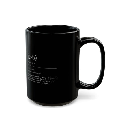 "Jeté Definition" Accent Coffee Mug – Dance-Themed Mug Featuring the Official Ballet Term Definition for Dancers, Teachers, and Ballet Enthusiasts