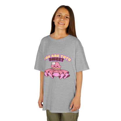 "You Are Tutu Sweet" Youth Short Sleeve Tee – Kawaii Cupcake in Tutu Graphic Dance Shirt for Kids and Ballet Lovers