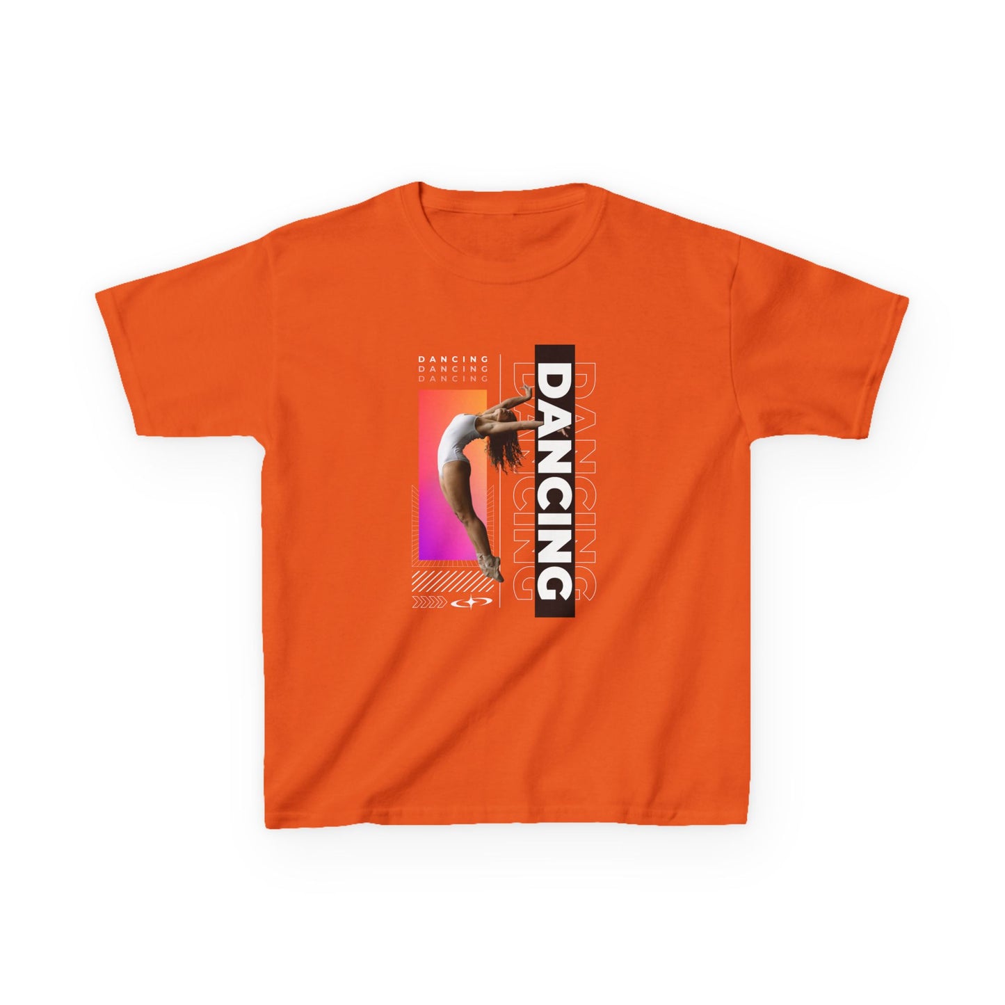 “Dancing” Youth Short Sleeve T-Shirt – Streetwear-Inspired Female Dancer Graphic – Stylish Kids Dance Apparel Tee