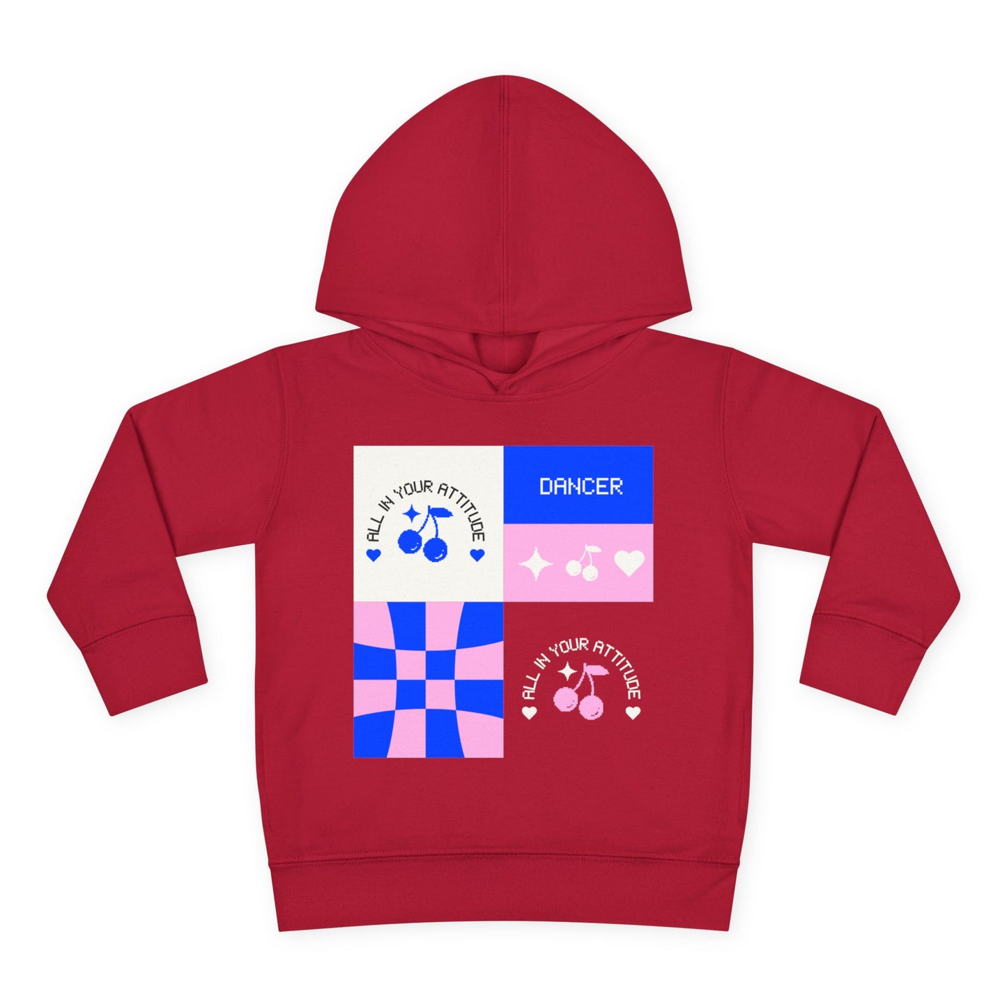 "Dancer – All in Your Attitude" Toddler Pullover Hoodie – Retro Dance Graphic Fleece Sweatshirt for Kids
