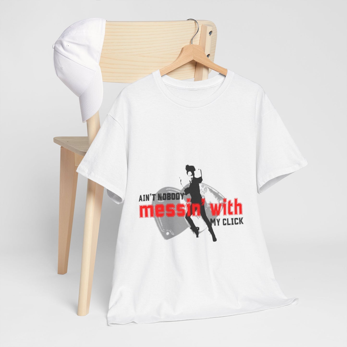 "Ain’t Nobody Messin’ With My Click" Tap Dance Tee – Unisex Heavy Cotton T-Shirt with Taps & Dancer Graphic