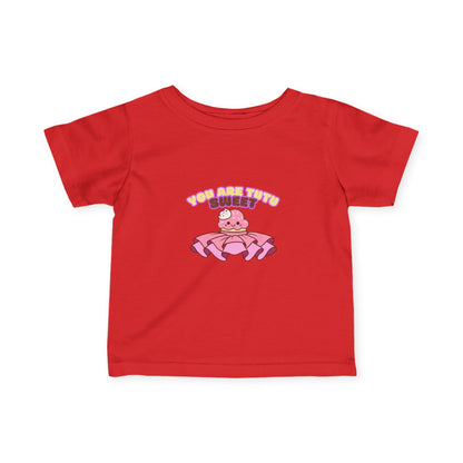 "You Are Tutu Sweet" Kawaii Cupcake Infant Fine Jersey Tee – Cute Baby Dance T-Shirt with Adorable Tutu Dessert Graphic