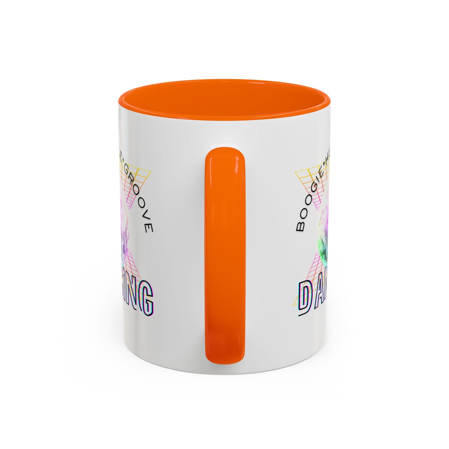 "Boogie, Hustle, Groove - Dancing" Disco Accent Coffee Mug – Fun Retro Dance Gift for Coffee Lovers