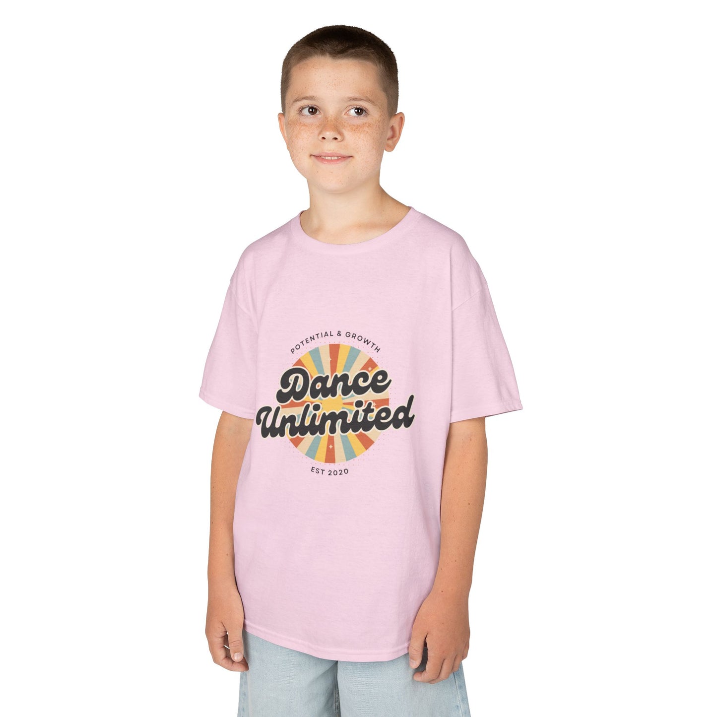 “Dance Unlimited: Potential & Growth” Retro Graphic T-Shirt for Kids – Motivational Dance Shirt - Youth Dance Inspiration Tee