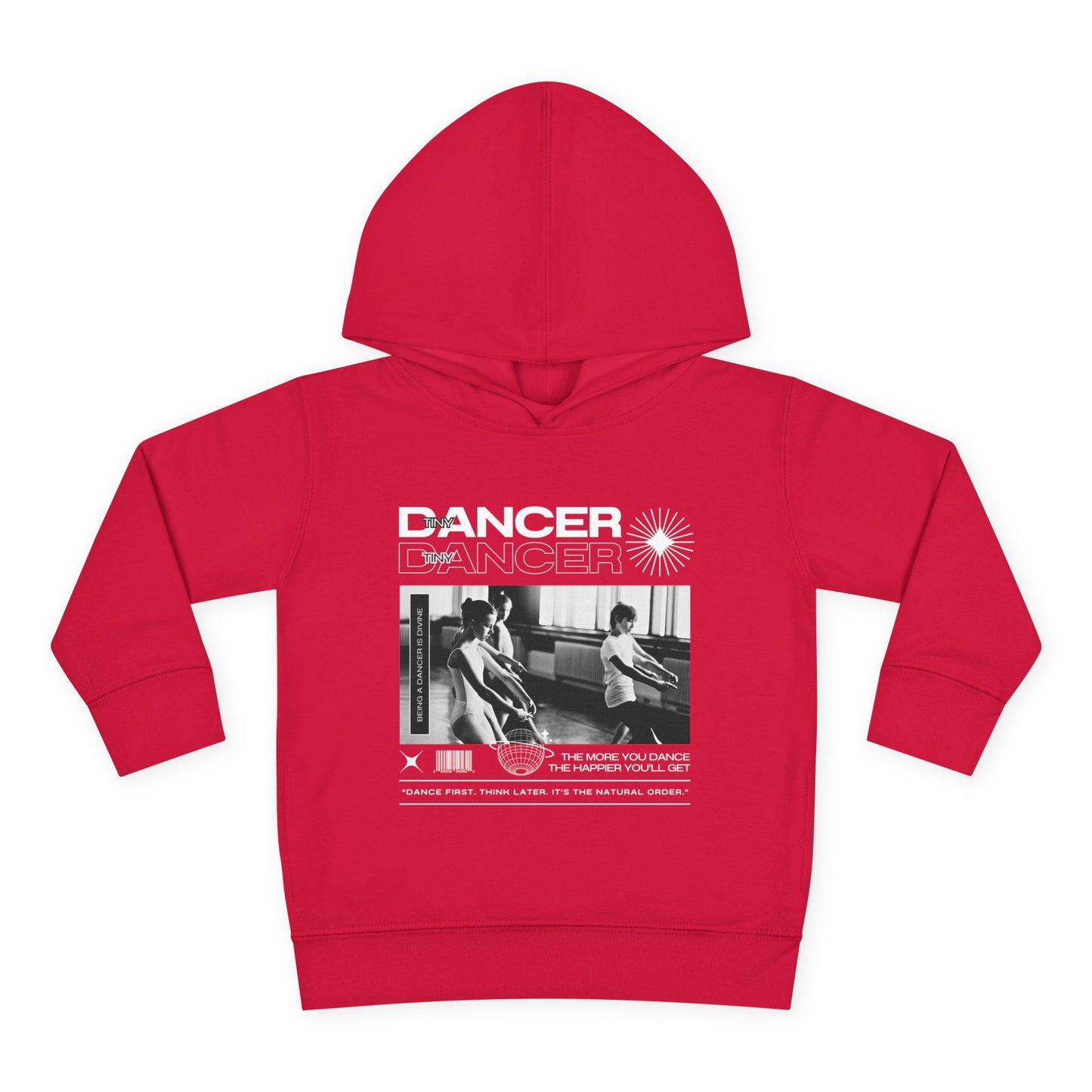 “Dancer” Toddler Pullover Hoodie – Streetwear-Inspired Ballet Class Graphic Sweatshirt for Kids”