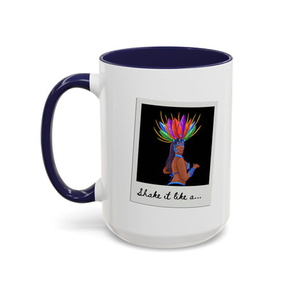 "Shake It Like a..." Accent Coffee Mug – Fun Dance Quote Ceramic Mug for Dancers and Music Lovers