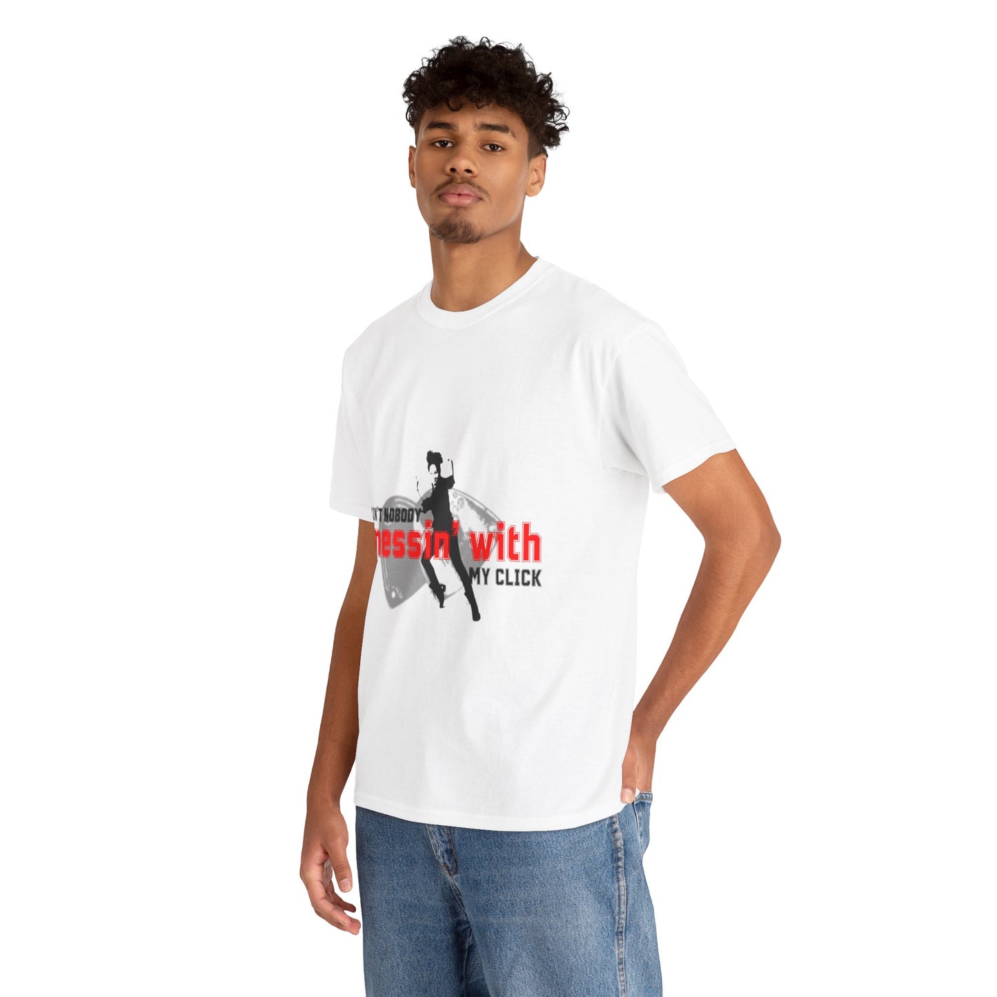 "Ain’t Nobody Messin’ With My Click" Tap Dance Tee – Unisex Heavy Cotton T-Shirt with Taps & Dancer Graphic