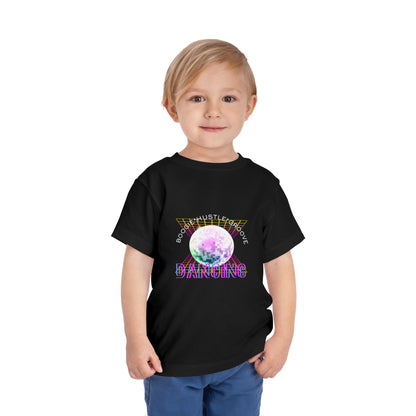 "Boogie, Hustle, Groove - Dancing" Streetwear Dance Graphic – Toddler Short Sleeve Tee