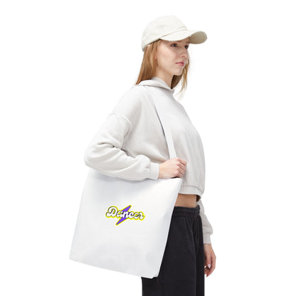 “Dancer” Superhero Graphic Canvas Tote Bag – Bold Dance Tote for Classes, Rehearsals & Everyday Use