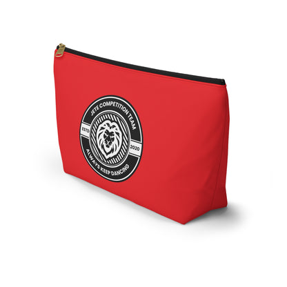 "Jeté Competition Team Always Keep Dancing" Makeup Bag – Collegiate-Inspired Dance Graphic – Team Dance Zipper Pouch for Cosmetics, Accessories & Recital Gifts