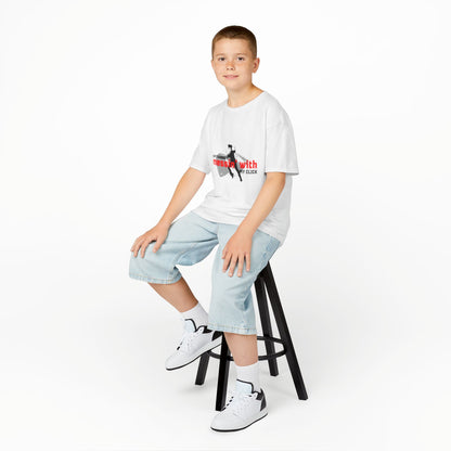 "Ain’t Nobody Messin’ With My Click" – Youth Short Sleeve Dance Tee with Tap Shoes & Tap Dancer Graphic