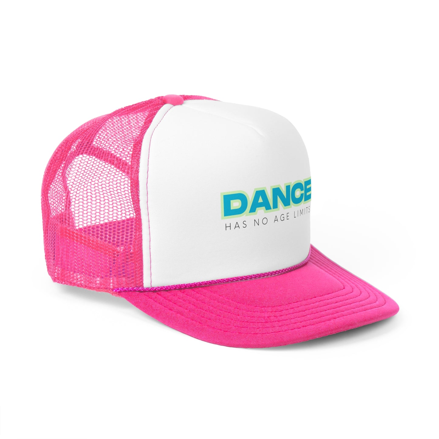 "Dance Has No Age Limits" Unisex Trucker Hat – Colorful Dance Quote Cap for All Ages, Dancers, and Movement Lovers