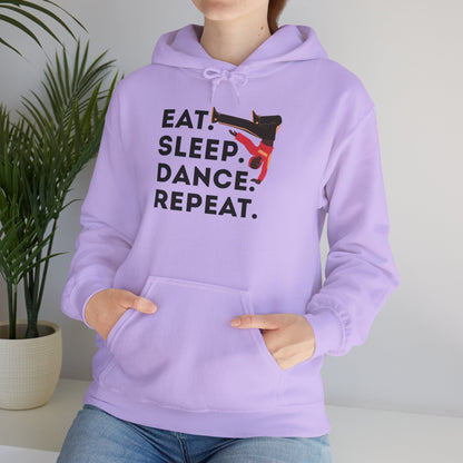 "Eat Sleep Dance Repeat" Unisex Dance Hoodie – Bold B-Boy Streetwear Sweatshirt