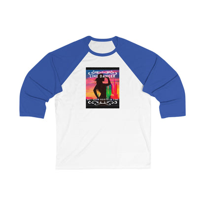 "Line Dancer – Get Your Boots in Line" Unisex 3/4 Sleeve Baseball Tee – Western-Inspired Country Dance Shirt for Dancers