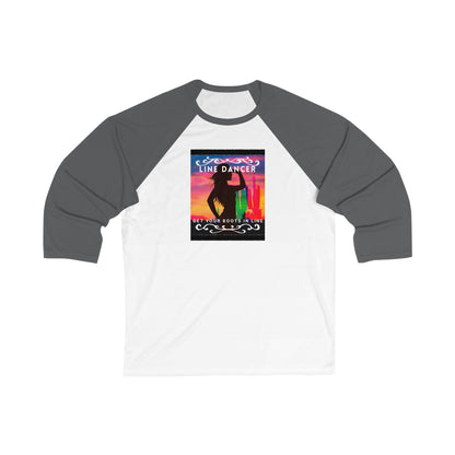 "Line Dancer – Get Your Boots in Line" Unisex 3/4 Sleeve Baseball Tee – Western-Inspired Country Dance Shirt for Dancers