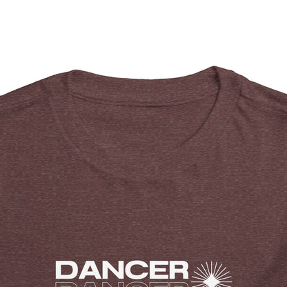 “Dancer" Toddler Short Sleeve T-Shirt – Streetwear-Inspired Ballet Barre Graphic Tee for Young Kids
