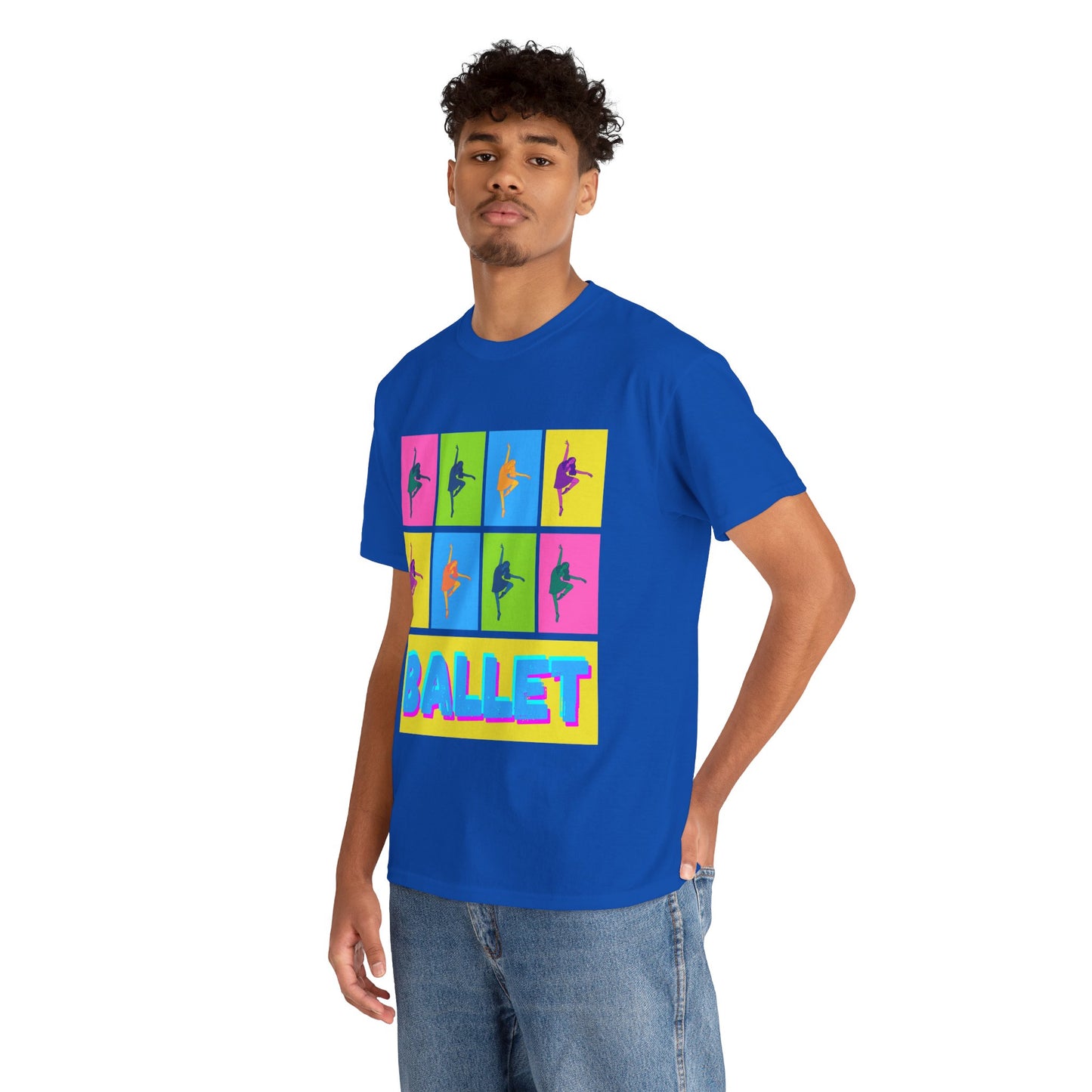 "Ballet" Pop Art Inspired Dance Graphic Unisex Heavy Cotton Tee – Artistic Ballet Dancer T-Shirt for Dance Lovers