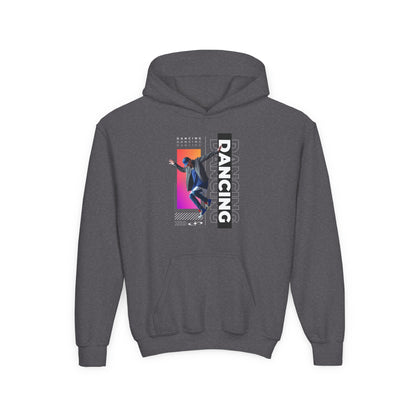 “Dancing” Male Dancer Streetwear Graphic | Unisex Youth Hoodie – Dance Hoodie for Kids & Young Performers