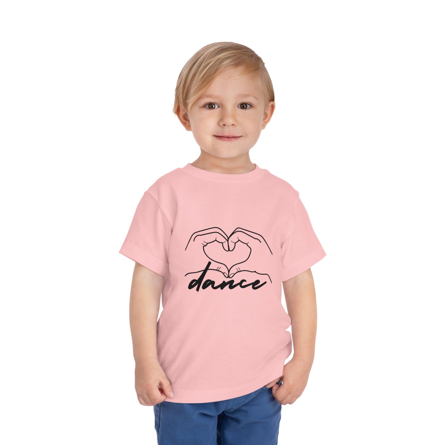 "Dance" Heart Hands Toddler Short Sleeve Tee – Heart Hands Graphic Dance Lover T-Shirt