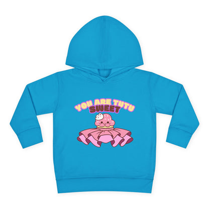 "You Are Tutu Sweet" Toddler Pullover Hoodie – Kawaii Cupcake in Tutu Dance Graphic Fleece Sweatshirt for Kids