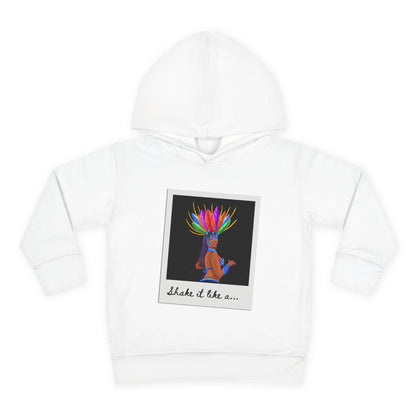 "Shake It Like a..." Toddler Pullover Hoodie – Carnival Samba Dancer Graphic Fleece Sweatshirt for Kids