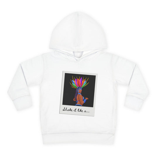 "Shake It Like a..." Toddler Pullover Hoodie – Carnival Samba Dancer Graphic Fleece Sweatshirt for Kids