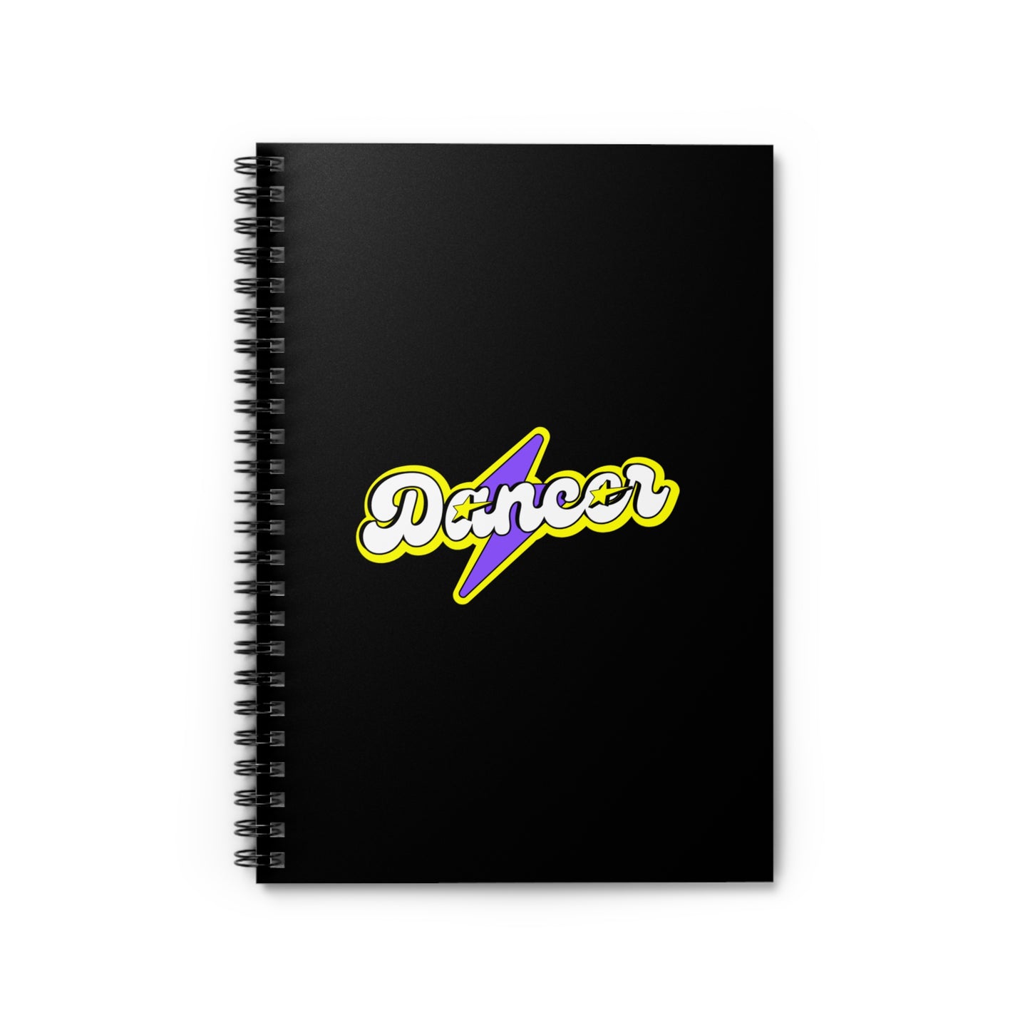 "Dancer" Spiral Notebook – Superhero-Inspired Text Graphic Journal for Dancers, Students & Creative Writers