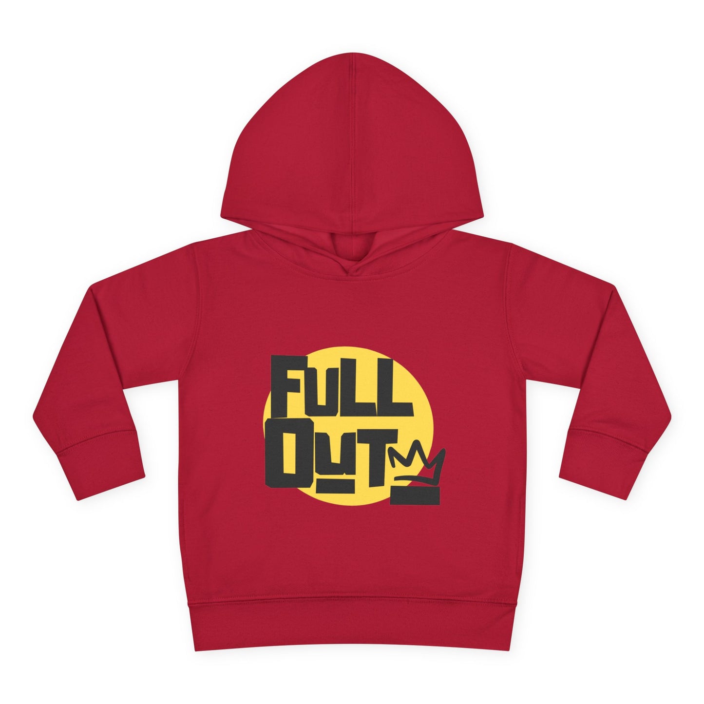 "Full Out" Toddler Pullover Hoodie – Bold Streetwear-Inspired Dance Graphic Fleece Sweatshirt for Kids