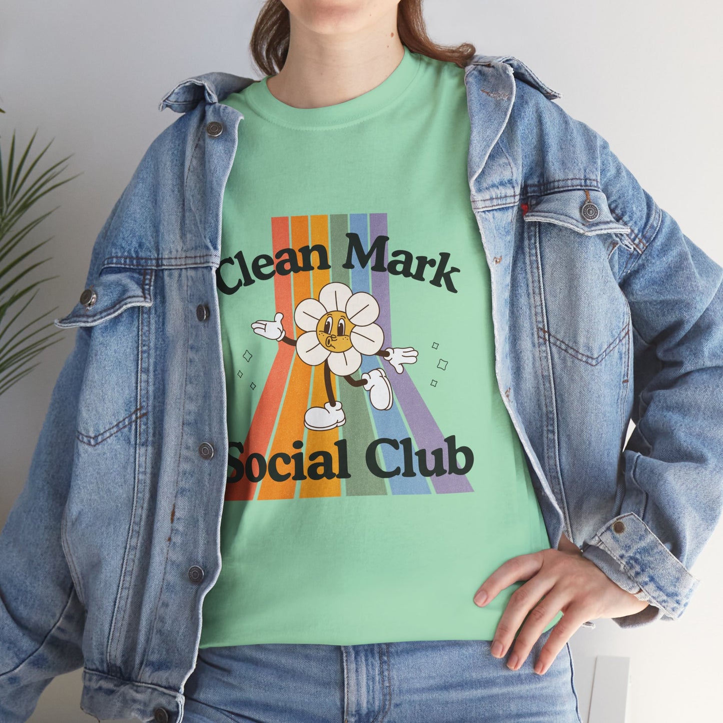 “Clean Mark Social Club” Unisex Heavy Cotton T-Shirt – Streetwear-Inspired Dance Graphic Tee for Adults & Kids