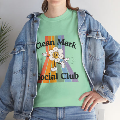 “Clean Mark Social Club” Unisex Heavy Cotton T-Shirt – Streetwear-Inspired Dance Graphic Tee for Adults & Kids