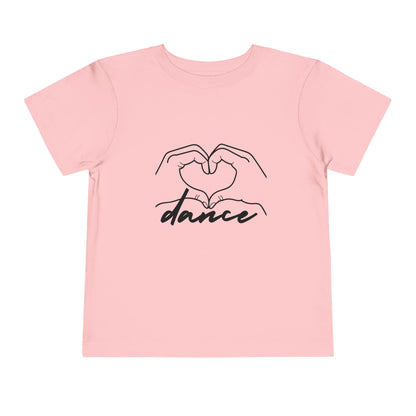 "Dance" Heart Hands Toddler Short Sleeve Tee – Heart Hands Graphic Dance Lover T-Shirt