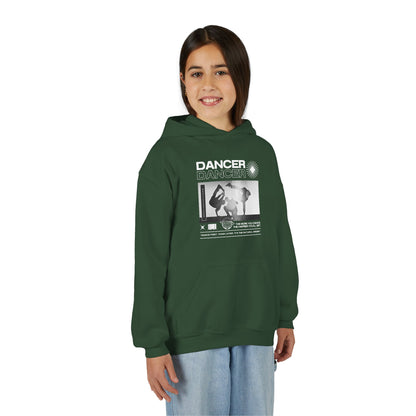 “Dancer” Breakdancer Streetwear Graphic | Unisex Youth Hoodie – Hip-Hop Dance Hoodie for Kids & Young Performers