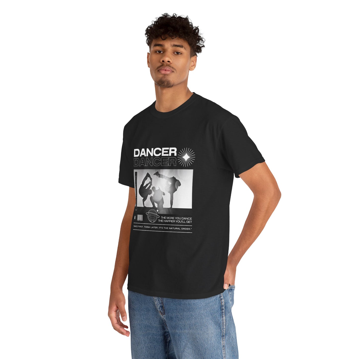 “Dancer” Graphic with Breakdancer Streetwear-Inspired Design | Hip-Hop Dance T-Shirt for Men & Women | Unisex Heavy Cotton Tee
