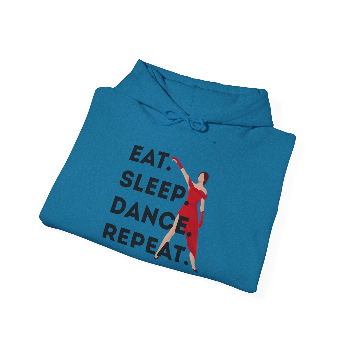 "Eat Sleep Dance Repeat" Unisex Dance Hoodie – Bold Graphic Sweatshirt for Dancers