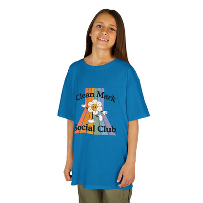 “Clean Mark Social Club” Kids Heavy Cotton™ Tee – Streetwear-Inspired Dance Graphic Tee for Kids