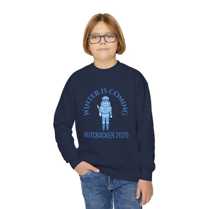 “Winter Is Coming Nutcracker 2025” Sweatshirt – YOUTH Crewneck | Holiday Dance Sweatshirt for Ballet Dancers