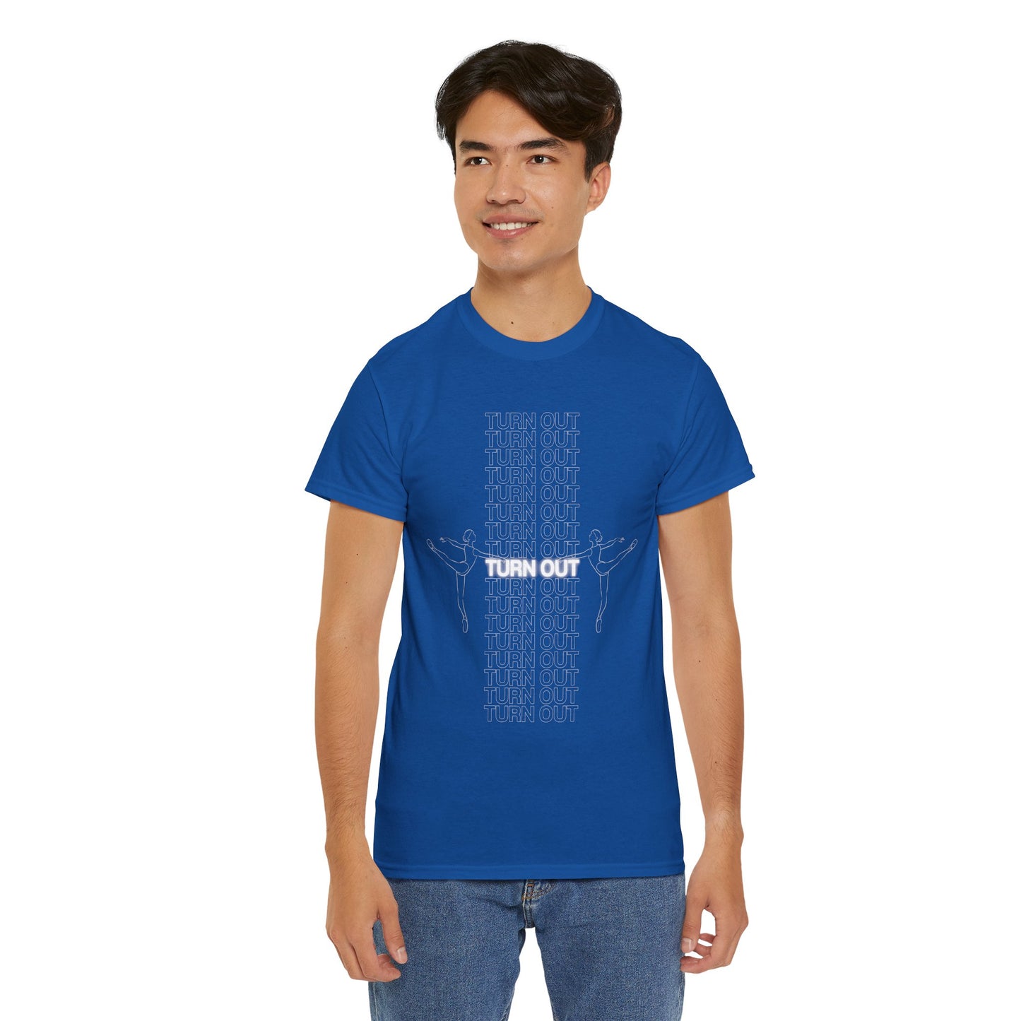 "Turn Out" Ballerina Graphic Unisex Heavy Cotton Tee – Ballet Dance T-Shirt for Dancers & Dance Enthusiasts