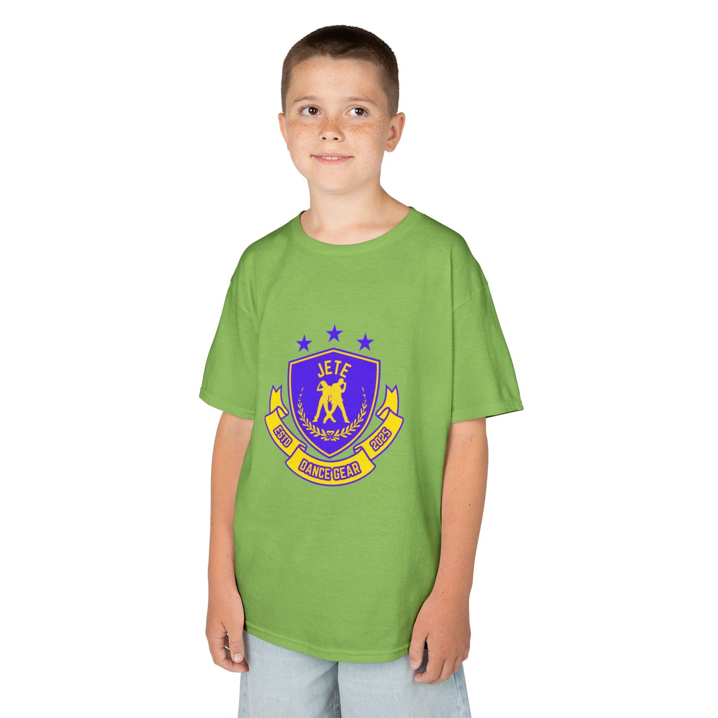 "Jeté Dance Gear" Youth Short Sleeve Tee – Collegiate-Inspired Dancer Graphic Shirt for Kids