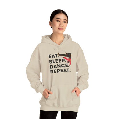 "Eat Sleep Dance Repeat" Unisex Dance Hoodie – Bold B-Boy Streetwear Sweatshirt